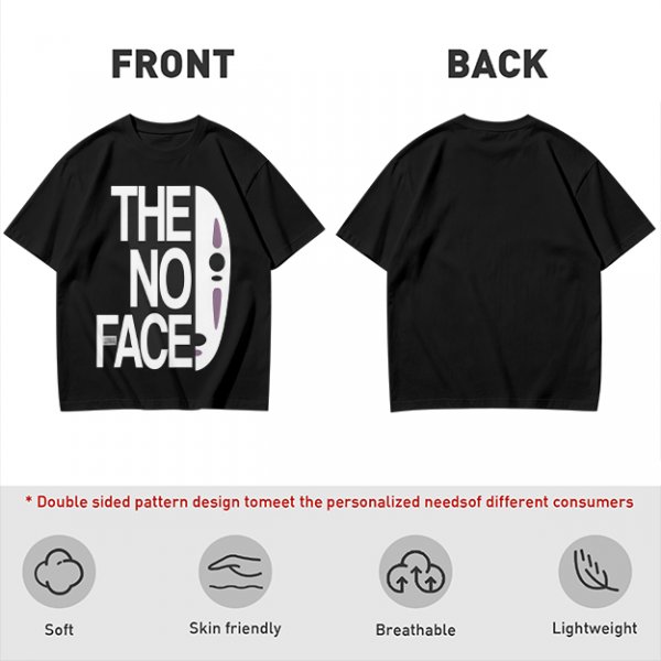 Olive T-shirt with The No Face graphic print