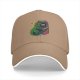 Black Baseball Cap with T-Rex Playing Asteroids Arcade Game Over Print