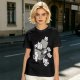 Olive T-Shirt With Playful Cats Emerging From Printer Graphic