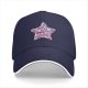 Black Baseball Cap With Patriotic Star Freedom Bravery Print