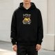 Black hoodie with caffeine loading duck graphic design