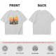 Olive T-Shirt With Retro Sunset Fantasy Castle Graphic