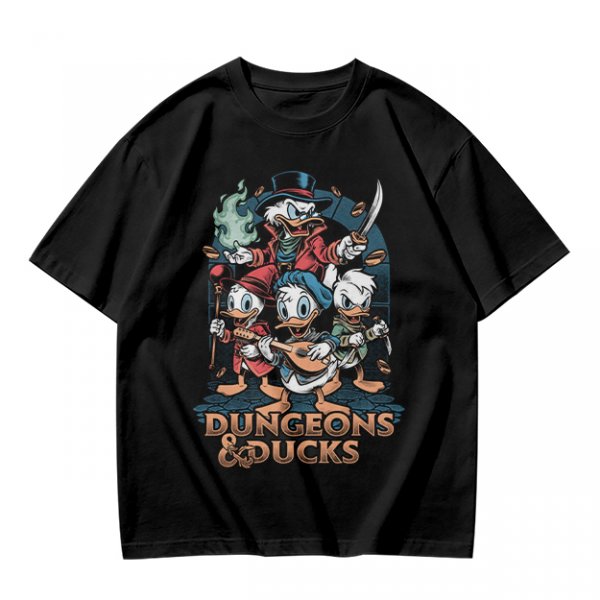 Dungeons & Ducks Fantasy Adventure Graphic T-Shirt