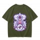Anime Gear 5 Character Graphic Print Olive T-Shirt