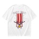 Olive T-Shirt With Cartoon Bacon Champion Medal Print