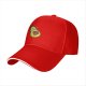 Black baseball cap with cartoon astronaut avocado print