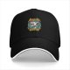 Black Baseball Cap With Rock Unicorn Graphic Design
