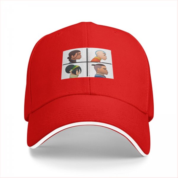 Black baseball cap with Avatar: The Last Airbender character profile prints