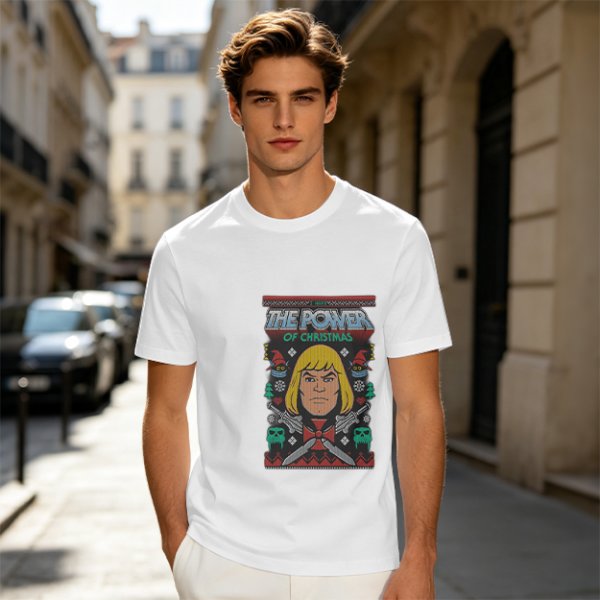He-Man The Power of Christmas Graphic Olive T-Shirt