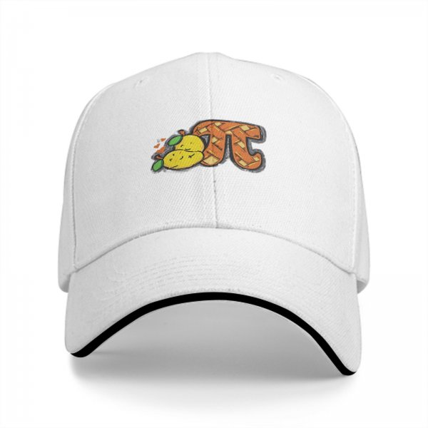 Black Baseball Cap With Pi Pie Lemon Graphic Design