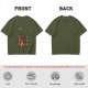 Olive T-Shirt with Chewbacca Drinking Boba Graphic