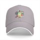 Black baseball cap with Totoro and girls graphic print