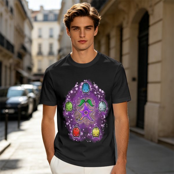 Stardew Valley Junimos and Stardrop Graphic Tee