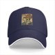 Black baseball cap with vintage skull ramen cat graphic