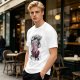 Olive T-Shirt with 'Not Sweet Just Salty' Cartoon Popcorn Print