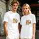 Olive Green T-Shirt With Grumpy Orange Tabby Cat Graphic