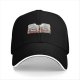 Black baseball cap with funny shark seafood diet meme print