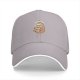 Black baseball cap with sloth holding coffee and 'doing' text