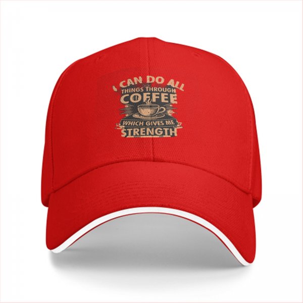I Can Do All Things Through Coffee Strength Baseball Cap