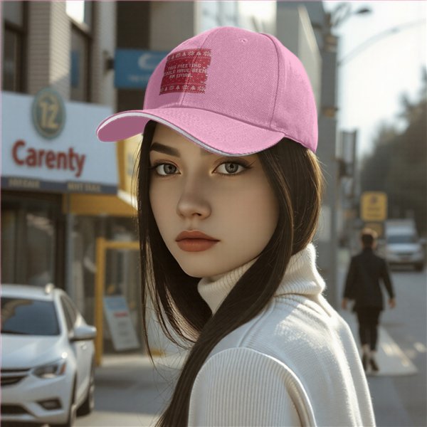 Black Baseball Cap With 'This Meeting Could Have Been An Email' Christmas Print