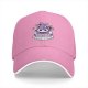 Black baseball cap with purple wizard cat and dice graphic