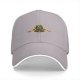 Black Baseball Cap With Golden Emblem Print