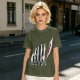 Olive T-Shirt With Evolutionary Human Silhouette Print