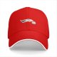 Black Baseball Cap With Funny Disconnected Stick Figure Print