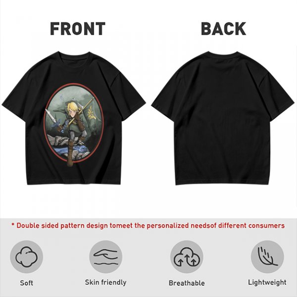 Olive Green T-Shirt With Legendary Hero Art Print