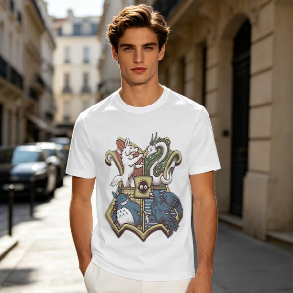 Studio Ghibli Fantasy Creatures Crest Graphic T-Shirt
