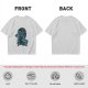 Olive T-shirt with Anime Water Bender Warrior Graphic Print