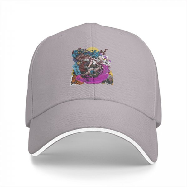 Black Baseball Cap With Colorful Abstract Fantasy Art Print