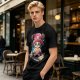 Olive T-shirt with One Piece Tony Tony Chopper Graphic Print
