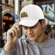 Black Baseball Cap with Halloween Forest Cat Trick-or-Treat Art