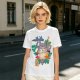 My Neighbor Totoro Graphic T-Shirt with Anime Characters and Leaves