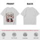 Olive T-Shirt With Retro Cartoon Fighting Ice Cubes Graphic