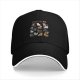Black Baseball Cap With Cat Loaf Breeds Graphic Print