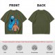 Olive T-shirt with Cookie Monster covering gingerbread man’s eyes