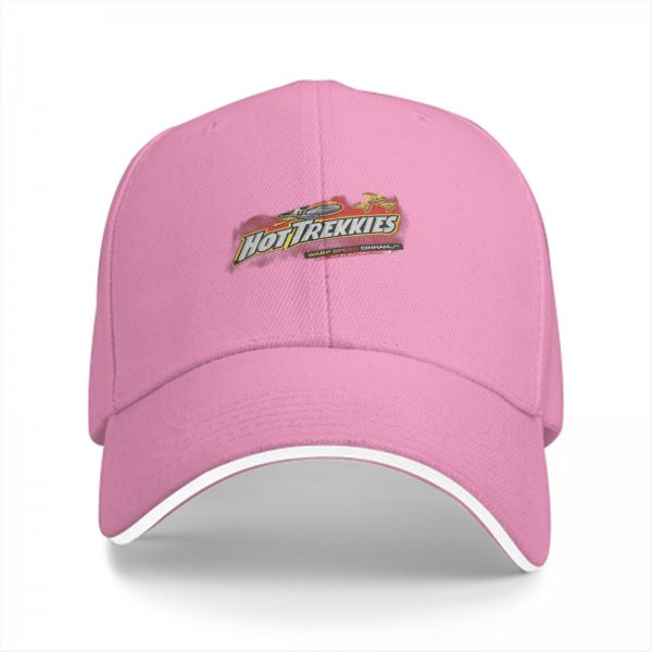 Black baseball cap with Hot Trekkies graphic print
