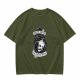 Olive Graphic T-Shirt With Give Me Coffee Or Death Skull Print