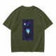 Olive T-Shirt With Mystical Maze Sorcerer Graphic Print
