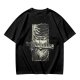 Olive T-shirt with One Piece Zoro Bandana Sword Print