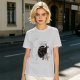 Olive green graphic t-shirt with dark fantasy creature print
