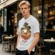 Olive T-Shirt With Skull Ramen Bowl Graphic