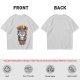 Olive t-shirt with cute wolf vanity graphic and playful text