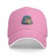Black Baseball Cap with Whimsical Fantasy Character Art Print