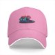 Black Baseball Cap With Psychedelic Colorful Beast Graphic Print