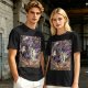 Olive T-Shirt Featuring Fantasy Wizard Card Artwork