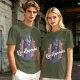 Olive T-Shirt with Cartoon Grim Reaper 'Last Responder' Print
