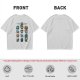 Olive Green T-Shirt With Fantasy Character Icons Print